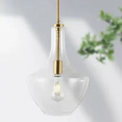 Light Society Miller Pendant Lamp, Brushed Brass/Clear -Ceiling Lighting Shop abc12f800f441367 7248 w800 h800 b0 p0
