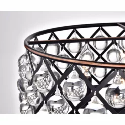 Edvivi Lighting Azha 5-Light Oil Rubbed Bronze Drum Pendant Chandelier With Crystal Spheres Glam -Ceiling Lighting Shop ac21db200d928076 0649 w800 h800 b0 p0