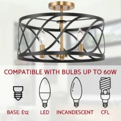 Kira Home Isabelle 16" Ceiling Light, Metal Drum Shade, Warm Brass Accents 12 Kira Home Isabelle 16" Ceiling Light, Metal Drum Shade, Warm Brass Accents -Ceiling Lighting Shop ace1408500d3a829 8479 w800 h800 b0 p0