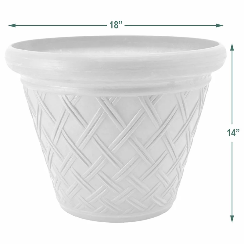 Arcadia Garden Products Basket-Weave Pot, Terra-Cotta 5 Arcadia Garden Products Basket-Weave Pot, Terra-Cotta - Image 5
