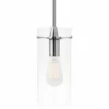 Linea Di Liara Effimero 1-Light Stem Hung Pendant Lamp, Brushed Nickel
