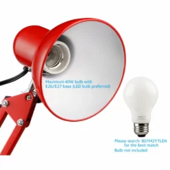 W86 Trading Co., LLC Swing Arm Desk Lamp, Interchangeable Base Or Clamp, Red -Ceiling Lighting Shop ae6136880f9f7bea 0416 w800 h800 b1 p0