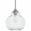 Linea Di Liara Ariella Casella Clear Glass Stem Hung Pendant Lamp
