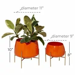 Brimfield & May Modern Orange Metal Planter 51975 -Ceiling Lighting Shop aed1c010033f3aeb 7971 w800 h800 b1 p0