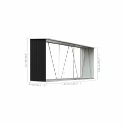Vida XL International B.V. VidaXL Garden Log Storage Shed Galvanized Steel 129.9" Anthracite Firewood 11 Vida XL International B.V. VidaXL Garden Log Storage Shed Galvanized Steel 129.9" Anthracite Firewood -Ceiling Lighting Shop af017544032ac606 8831 w800 h800 b1 p0