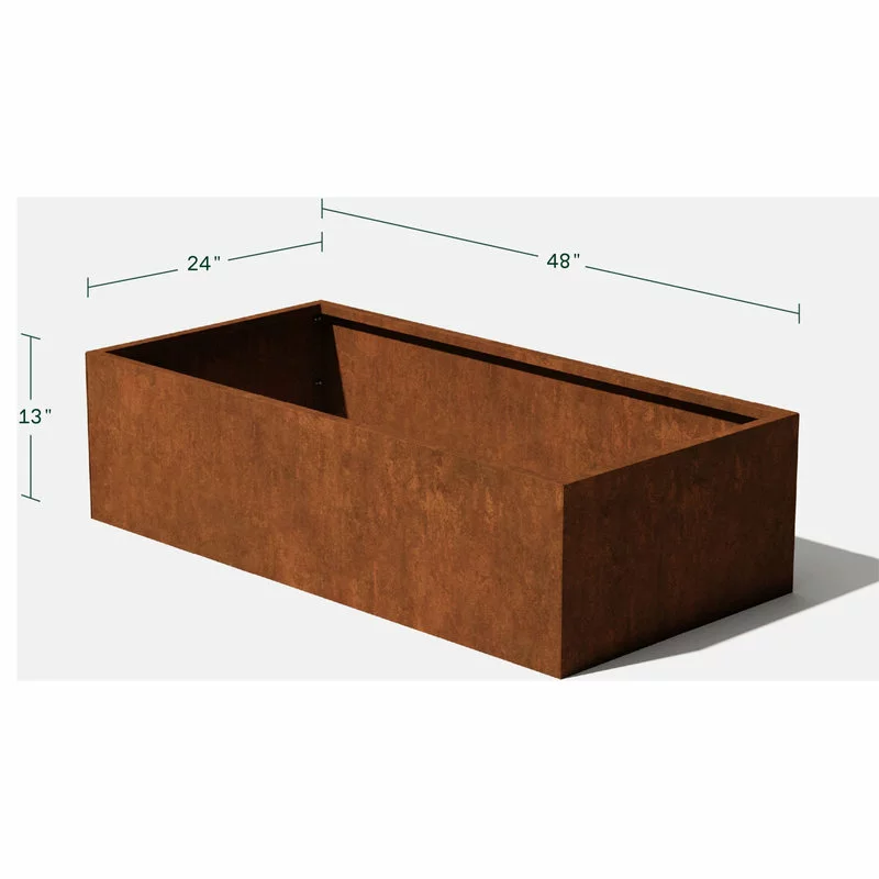 Veradek Corten Series Garden Bed Planter, 24" 2 Veradek Corten Series Garden Bed Planter, 24" - Image 2