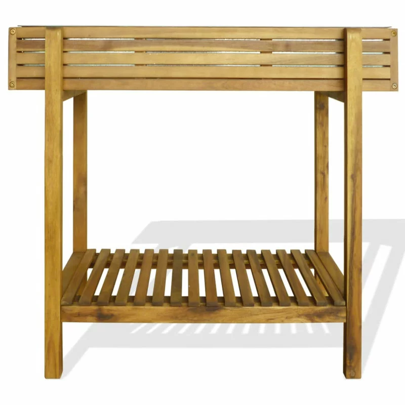 Vida XL International B.V. VidaXL Solid Acacia Wood Raised Garden Raised Bed Zinc Outdoor Flower Bed 2 Vida XL International B.V. VidaXL Solid Acacia Wood Raised Garden Raised Bed Zinc Outdoor Flower Bed - Image 2