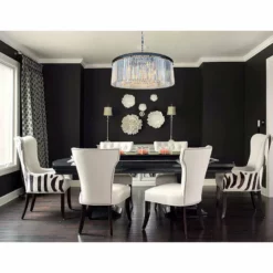 Lightupmyhome D'Angelo 12-Light Round Glass Crystal Chandelier, 3 Rows, Clear Gl -Ceiling Lighting Shop b061799d02e7fca3 8666 w800 h800 b0 p0