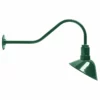 Steel Lighting Co. 9" Angled Steel Reflector, 23" Gooseneck Barn Light, Green, Standard - No Bulb