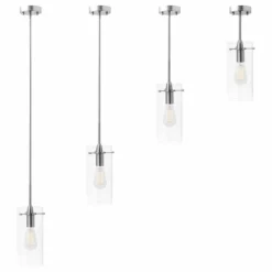 Linea Di Liara Effimero 1-Light Stem Hung Pendant Lamp, Brushed Nickel -Ceiling Lighting Shop b11108920715403e 4102 w800 h800 b1 p0