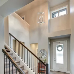 Kira Home Eleanor 26.5" Foyer Light Pendant Chandelier, Cylinder Metal Shade -Ceiling Lighting Shop b1c16a0d0df7eb97 8459 w800 h800 b0 p0