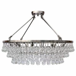 Lightupmyhome Celeste 32" Glass Drop Chandelier, Brushed Nickel,Hanging Or Flush -Ceiling Lighting Shop b1e1f9ad0e3c4ef1 5943 w800 h800 b1 p0