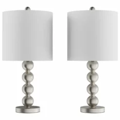 Lavish Home Set Of 2 Contemporary Stacked Balls Table Lamps