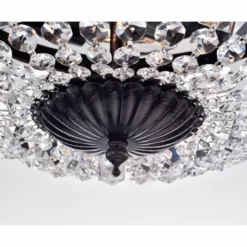Edvivi Lighting 3-Light Bowl Style Crystal Basket Black Flush Mount Chandelier -Ceiling Lighting Shop b2a19cd50d92621f 8824 w800 h800 b0 p0