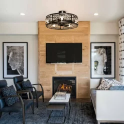 FLINT GARDEN INC 26.9 In Indoor 3 Blades Ceiling Fan With Remote Control In Black -Ceiling Lighting Shop b311f80d019c0b28 6679 w800 h800 b0 p0