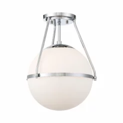 Helmsman Lighting Works 1-Light Semi-Flush Mount, Chrome 9 Helmsman Lighting Works 1-Light Semi-Flush Mount, Chrome -Ceiling Lighting Shop b341f2130aa17fb5 6715 w800 h800 b1 p0