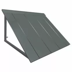 Awntech Corporation 6' Houstonian Metal Standing Seam Awning, Pewter