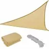 Yescom 11 Ft 97% UV Block Triangle Sun Shade Sail Canopy Patio Pool Lawn Deck