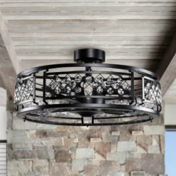 FLINT GARDEN INC 26.9 In Indoor 3 Blades Ceiling Fan With Remote Control In Black -Ceiling Lighting Shop b4f1fe7e019c0b28 6679 w800 h800 b0 p0