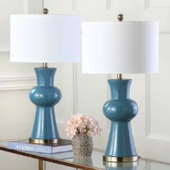 Safavieh Lola Column Lamps, Set Of 2, Blue -Ceiling Lighting Shop b52146ca0914a172 7784 w800 h800 b0 p0
