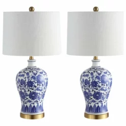 JONATHAN Y Jennifer 25.75" Ceramic Led Table Lamp, Blue And White, Set Of 2 12 JONATHAN Y Jennifer 25.75" Ceramic Led Table Lamp, Blue And White, Set Of 2 -Ceiling Lighting Shop b551e1a3038940b6 8976 w800 h800 b1 p0