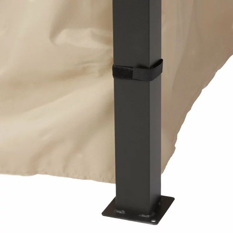 GDFStudio GDF Studio Sonoma Outdoor Gazebo Canopy With Net Drapery, Beige 6 GDFStudio GDF Studio Sonoma Outdoor Gazebo Canopy With Net Drapery, Beige - Image 6