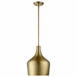 Trade Winds Lighting Trade Winds Lisa Metal Pendant Light In Natural Brass