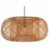 KOUBOO Bamboo Crisscross Pendant Lamp, Rustic Brown