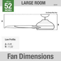 Hunter Fan Company 52" Dempsey Low Profile Ceiling Fan + Remote, Fresh White -Ceiling Lighting Shop b81167600f8febe7 9876 w800 h800 b0 p0