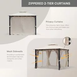 Moprem Home Garden Gazebo Polyester Fabric 10' X 10' Patio Double Roof Vented Gazebo 10 Moprem Home Garden Gazebo Polyester Fabric 10' X 10' Patio Double Roof Vented Gazebo -Ceiling Lighting Shop b8b1ebf6005ae989 8977 w800 h800 b0 p0