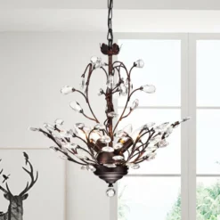 Edvivi Lighting 4-Light Antique Copper Finish Vine And Crystal Chandelier Glam Lighting -Ceiling Lighting Shop b8c197640d6963eb 2880 w800 h800 b0 p0