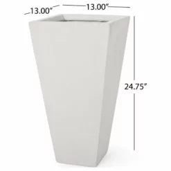 GDFStudio Ephraim Outdoor Cast Stone Planter, Matte White, Small -Ceiling Lighting Shop b8d1f8820f9064d4 6555 w800 h800 b1 p0