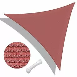 A+ Yescom 20 Ft 95% UV Block Triangle Sun Shade Sail Canopy Outdoor Patio Net