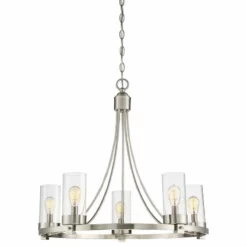 Trade Winds Lighting Trade Winds Ashland 5-Light Chandelier In Brushed Nickel