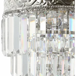 JONATHAN Y Wyatt 2-Light Crystal LED Chandelier, Polished Nickel/Clear, Width: 12" -Ceiling Lighting Shop ba81eaa00f763159 5995 w800 h800 b0 p0