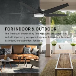 Carro Smart Wifi Ceiling Fan With LED Light And Remote, Black, 52inch -Ceiling Lighting Shop baf19afe038d8ec9 3791 w800 h800 b0 p0