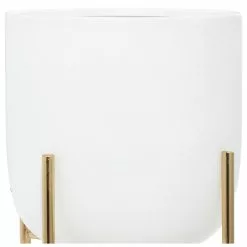 Brimfield & May Contemporary Style Large Round Metallic Metal Planters In Stands, Set Of 2 -Ceiling Lighting Shop bb4132ad03bdcf23 7864 w800 h800 b1 p0