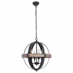 Whoselamp Castello 4-Light Wood Chandelier, Brown -Ceiling Lighting Shop bba11a540ab201c5 3149 w800 h800 b1 p0