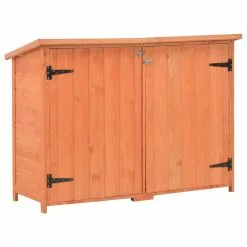 Vida XL International B.V. VidaXL Garden Storage Shed Wood Wooden Shed Outdoor Patio Storage Cabinet