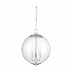 Helmsman Lighting Works 3-Light Pendant, Chrome