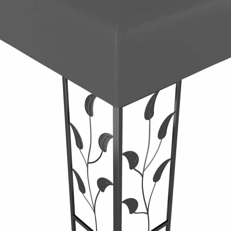 Vida XL International B.V. VidaXL Gazebo With Double Roof 9.8'x13.1' Anthracite Garden Outdoor Sunshade 5 Vida XL International B.V. VidaXL Gazebo With Double Roof 9.8'x13.1' Anthracite Garden Outdoor Sunshade - Image 5