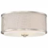 Trade Winds Lighting Trade Winds Fremont 3-Light Flush Mount Ceiling Light In Brushed Nickel