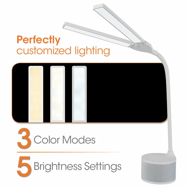 OttLite Technologies OttLite Dual Shade LED Lamp With Bluetooth® Speaker & USB 4 OttLite Technologies OttLite Dual Shade LED Lamp With Bluetooth® Speaker & USB - Image 4