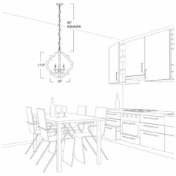 LNC Lighting LNC 3-Light Farmhouse Lantern Distressed Rustic And Gray Wood Chandeliers -Ceiling Lighting Shop c04179410279ea0e 4982 w800 h800 b1 p0