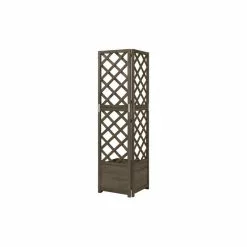 Vida XL International B.V. VidaXL Solid Fir Wood Corner Trellis Planter Gray Trellis Garden Outdoor Patio -Ceiling Lighting Shop c1a1539e0321de69 6406 w800 h800 b1 p0