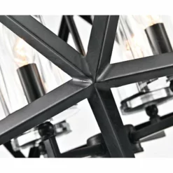 Edvivi Lighting 4-Light Geometric Iron Antique Black Glass Shade Cage Chandelier Farmhouse -Ceiling Lighting Shop c1c1754a0d76b11e 2881 w800 h800 b0 p0