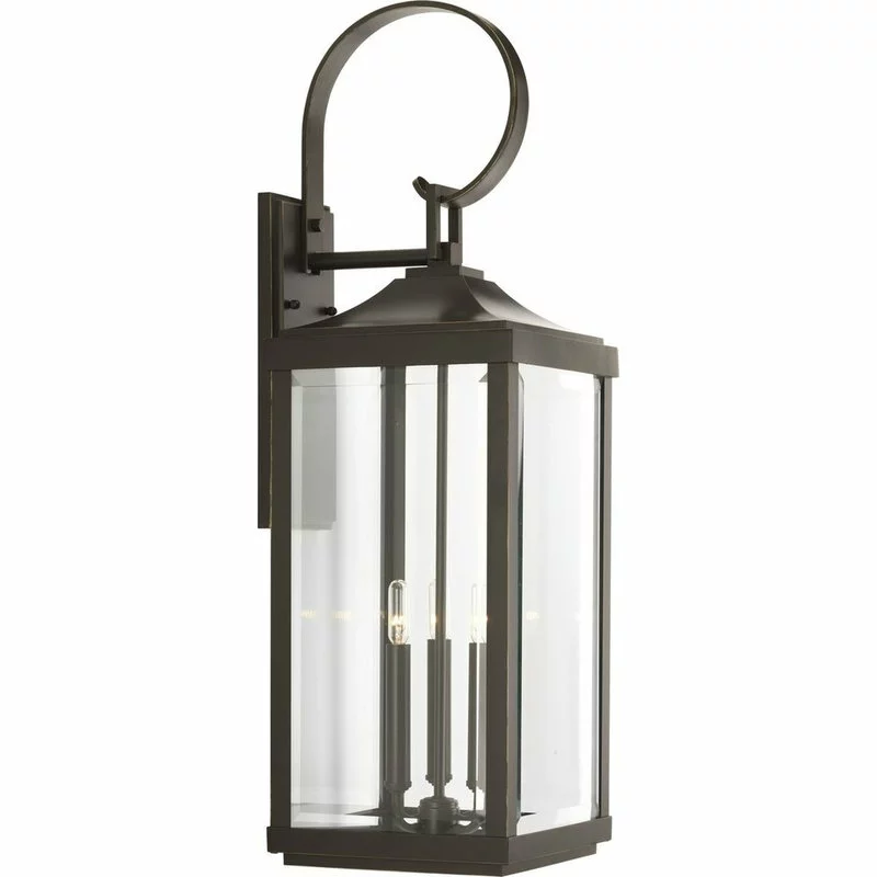 Progress Lighting Gibbes Street Collection Three-Light Large Wall-Lantern 1 Progress Lighting Gibbes Street Collection Three-Light Large Wall-Lantern