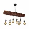 Whoselamp Wood Beam Chandelier