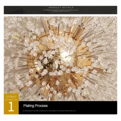 Morsale El Sol 16-Light Crystal Chandelier -Ceiling Lighting Shop c2c1e5960e7dd86b 4511 w800 h800 b0 p0