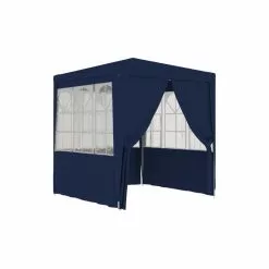 Vida XL International B.V. VidaXL Professional Party Tent & Side Walls 8.2'x8.2' Blue 0.3 Oz/ft² Canopy